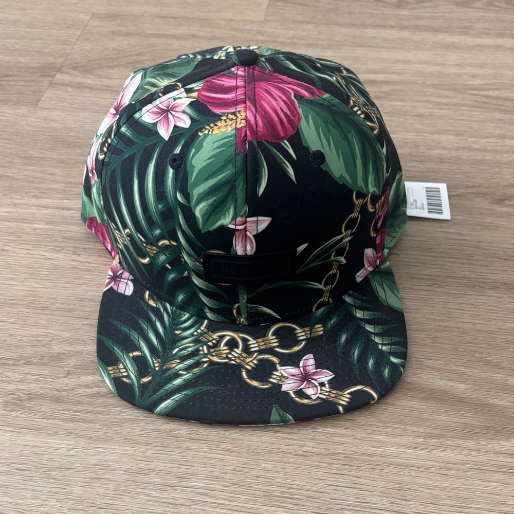 NWT Reason Urban Outfitters Floral & Black SnapBack Hat